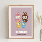 Labubu-Poster mit Namen und personalisiertem Text Miniaturansicht von Labubu-Poster mit Namen und personalisiertem Text