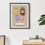 Miniaturansicht von Labubu-Poster mit Namen und personalisiertem Text
