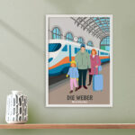 Miniaturansicht von Poster Bahnhof mit Namen und personalisiertem Text