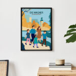 Miniaturansicht von Poster Familie im Park mit Namen und personalisiertem Text