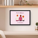 Miniaturansicht von Poster Familie von Hinten mit Namen und personalisiertem Text