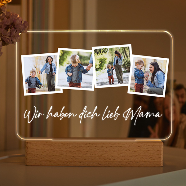 Personalisierte Polaroid-Lampe mit Fotos
