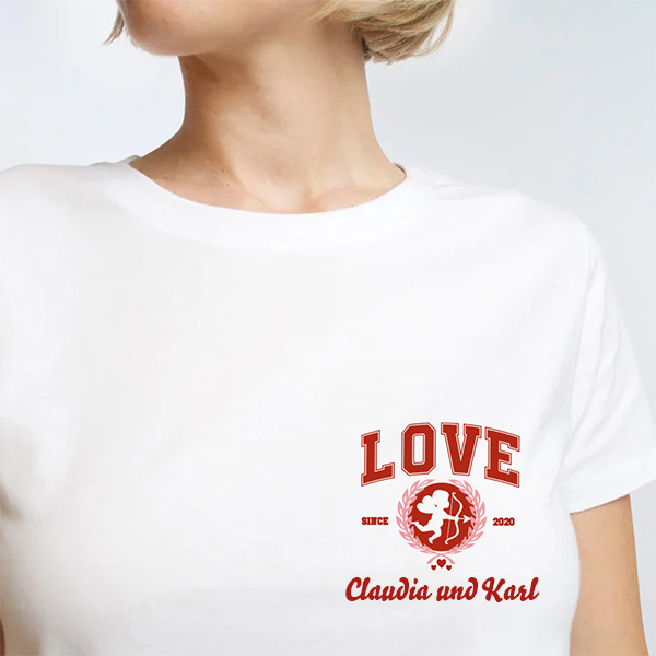 Personalisierbares Cupido-T-Shirt mit Namen
