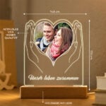 Miniaturansicht von Personalisierte Herz-Hände-Lampe mit Foto und Text