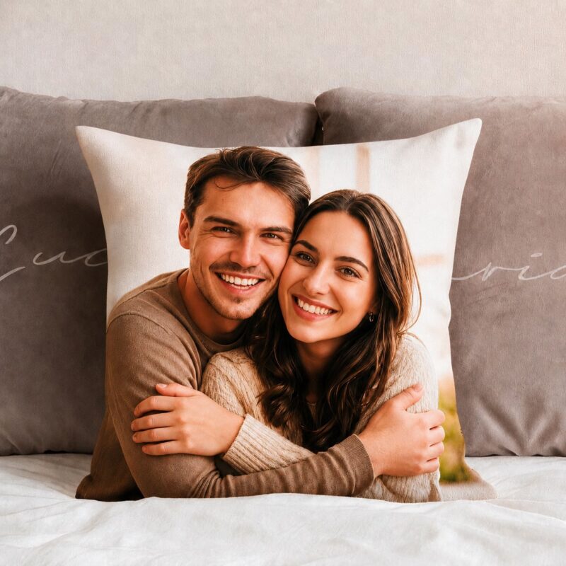 Personalisierbares Kissen mit großem Foto Personalisierbares Kissen mit großem Foto