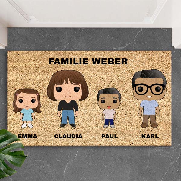 Funko-Fußmatte mit Namen und personalisiertem Text