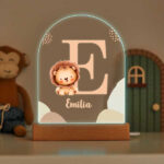 Miniaturansicht von Kinderlampe Löwe mit Initiale und personalisiertem Namen