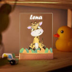 Miniaturansicht von Personalisierte Kinder-Nachtlichtlampe mit Tiermotiven und Namen