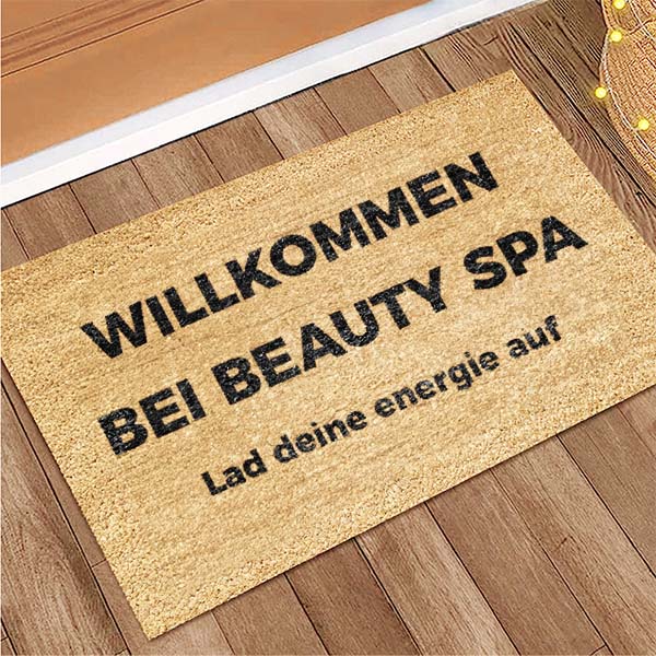 Personalisierte Fußmatte mit Texten und Foto