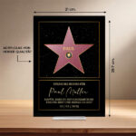Miniaturansicht von Personalisierte Hollywood-Stern-Plakette mit Text