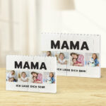 Miniaturansicht von Mutter-Puzzle aus Blöcken mit vier Fotos und personalisiertem Text
