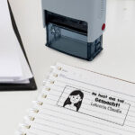 Miniaturansicht von Personalisierter Stempel für Lehrer mit Zeichnung und Namen