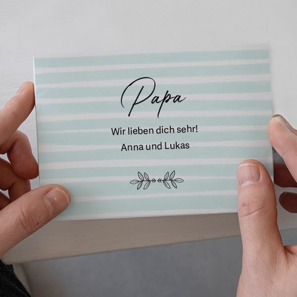 Geschenkkarte mit personalisierter Widmung