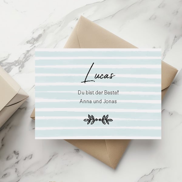Geschenkkarte mit personalisierter Widmung