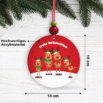 Miniaturansicht von Set Weihnachtsbaum-Anhänger mit Rentieren mit personalisierten Namen