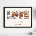 Poster LOVE-Design mit personalisiertem Datum und Namen Miniaturansicht von Poster LOVE-Design mit personalisiertem Datum und Namen