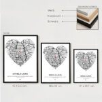 Miniaturansicht von Poster „Karte der Liebe“ mit personalisierter Ortsangabe