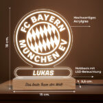 Miniaturansicht von Lampe mit Wappen Bayern München personalisiert