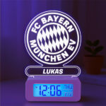 Miniaturansicht von Personalisierter Wecker mit Licht und Wappen von Bayern München