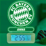 Miniaturansicht von Personalisierter Wecker mit Licht und Wappen von Bayern München