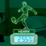 Wecker mit Licht Fußballspieler personalisiert Miniaturansicht von Wecker mit Licht Fußballspieler personalisiert