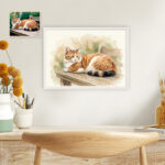 Miniaturansicht von Poster mit personalisierter Aquarell-Illustration Ihres Haustiers