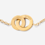 Miniaturansicht von Damenarmband mit gekreuzten Ringen und personalisierten Namen
