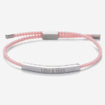 Geflochtenes Damenarmband mit personalisiertem Text Miniaturansicht von Geflochtenes Damenarmband mit personalisiertem Text
