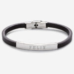Miniaturansicht von Schlichtes Herrenarmband mit personalisiertem Text