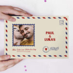 Miniaturansicht von Personalisierte Süßigkeitenbox im Postkarten-Design mit Foto und Texten