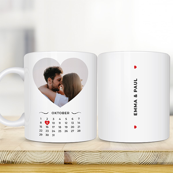 Personalisierte Kalender-Tasse
