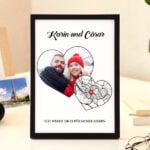 Miniaturansicht von Lampe mit Liebeskarte und personalisierten Fotos