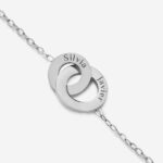 Miniaturansicht von Damenarmband mit gekreuzten Ringen und personalisierten Namen