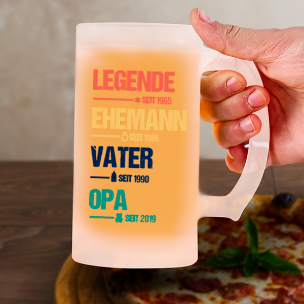 Bierkrug Legende personalisiert