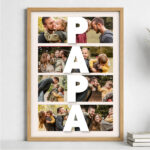 Poster Papa Vertikal mit personalisierten Fotos Miniaturansicht von Poster Papa Vertikal mit personalisierten Fotos