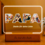 Papa Lampe mit Fotos personalisiert Miniaturansicht von Papa Lampe mit Fotos personalisiert