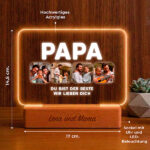 Miniaturansicht von Papa Lampe mit Vier Fotos und Text personalisiert