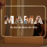 Personalisierte Mama-Lampe mit Fotos Miniaturansicht von Personalisierte Mama-Lampe mit Fotos