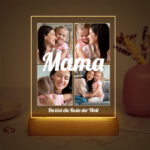 Miniaturansicht von Personalisierte Mama-Collage-Lampe mit vier Fotos