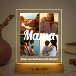 Miniaturansicht von Personalisierte Mama-Collage-Lampe mit vier Fotos