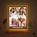 Miniaturansicht von Personalisierte Mama-Collage-Lampe mit vier Fotos