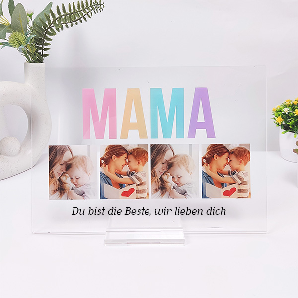 Personalisierte mehrfarbige Mama-Lampe