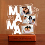 Miniaturansicht von Lampe für Mama mit Herzen und Drei personalisierten Fotos