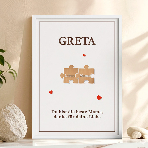 Puzzle-Poster für Mama mit Personalisierten Namen