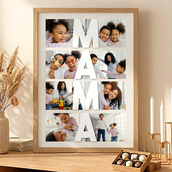 Vertikales Poster für Mama mit personalisierten Fotos