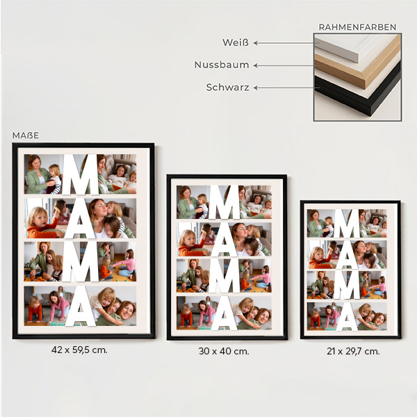 Vertikales Poster für Mama mit personalisierten Fotos