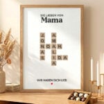 Miniaturansicht von Scrabble-Poster mit personalisierten Namen