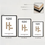 Miniaturansicht von Scrabble-Poster mit personalisierten Namen