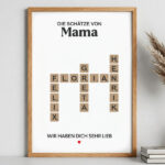 Scrabble-Poster mit personalisierten Namen Miniaturansicht von Scrabble-Poster mit personalisierten Namen