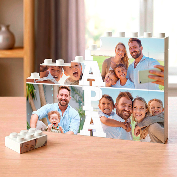 Vertikales Puzzle Papa mit personalisierten Fotos